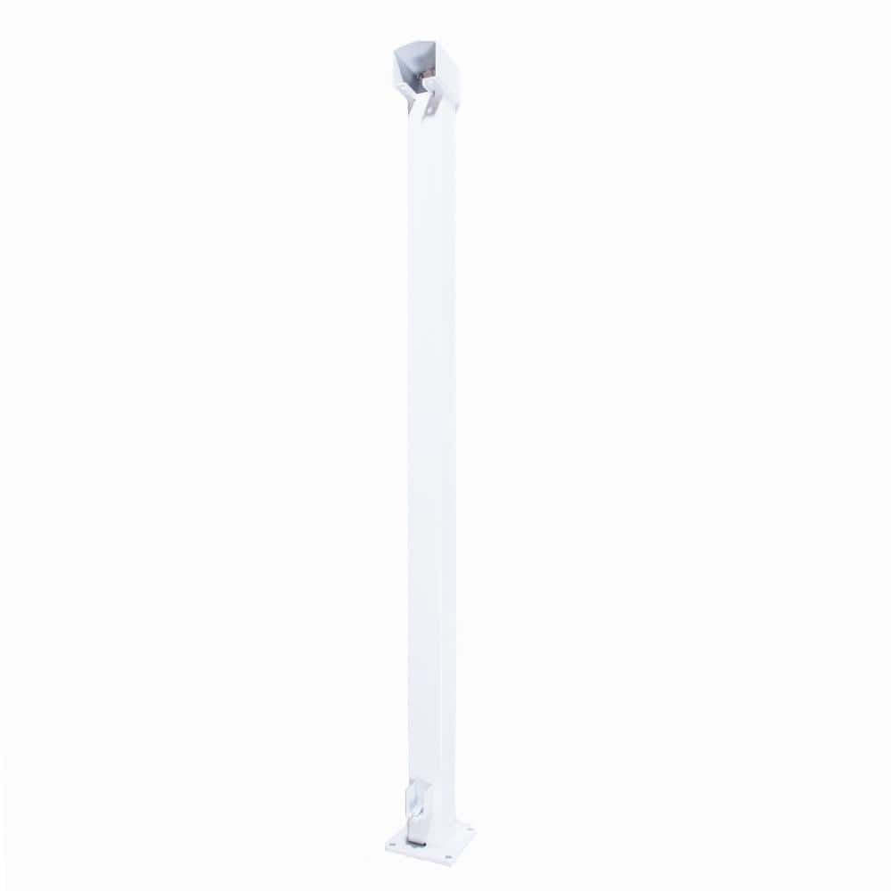 Vista 36 in. H x 2 in. W White Aluminum End Post for Railing Kit