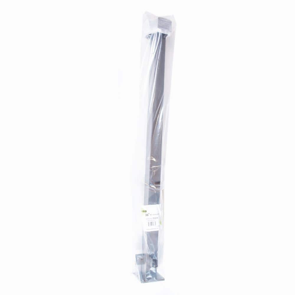 Vista 36 in. H x 2 in. W Black Aluminum Level Rail 90° Corner Post for Railing Kit