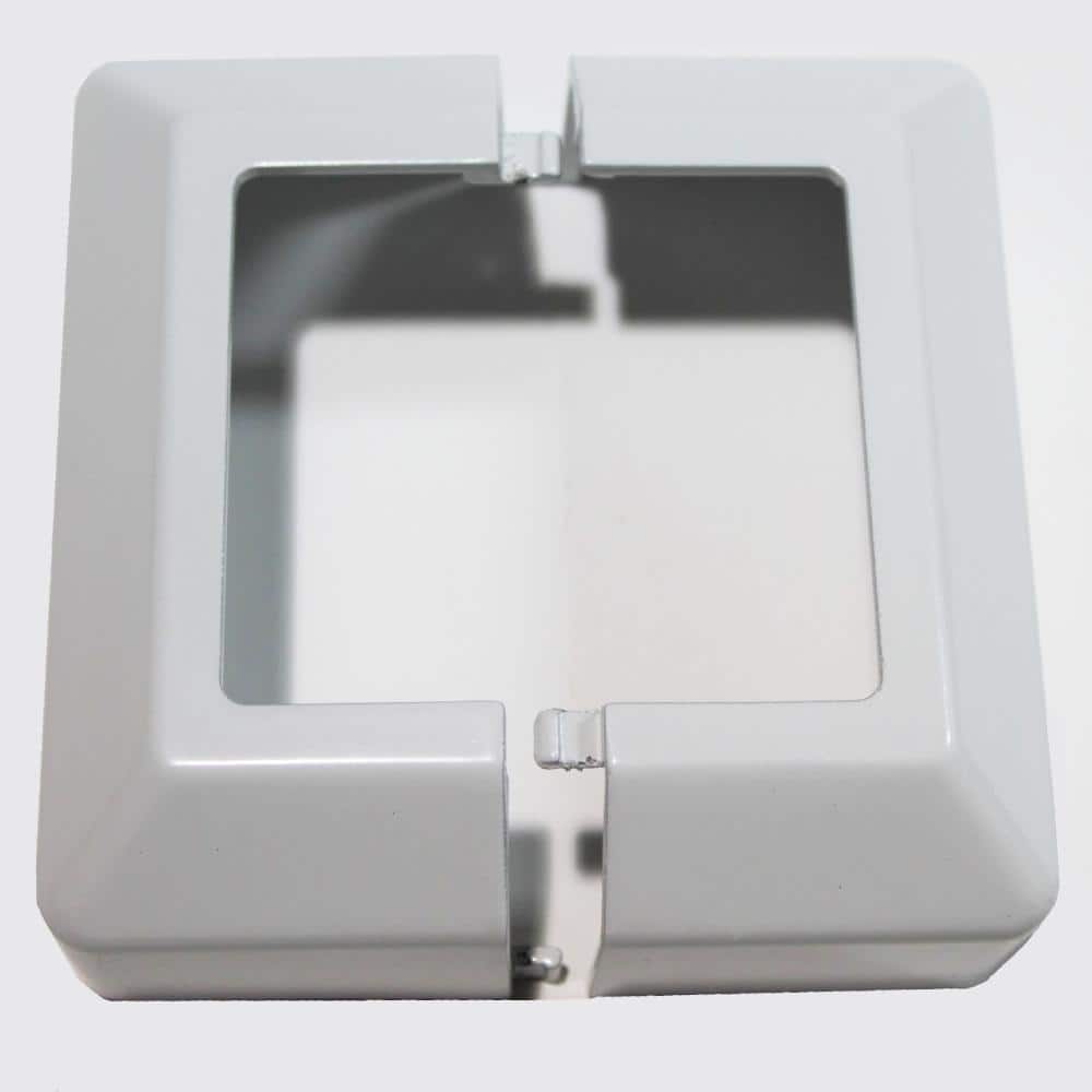 Vista 1 in. H x 4 in. W White Aluminum Base Plate Cover for 2.5 in. Post
