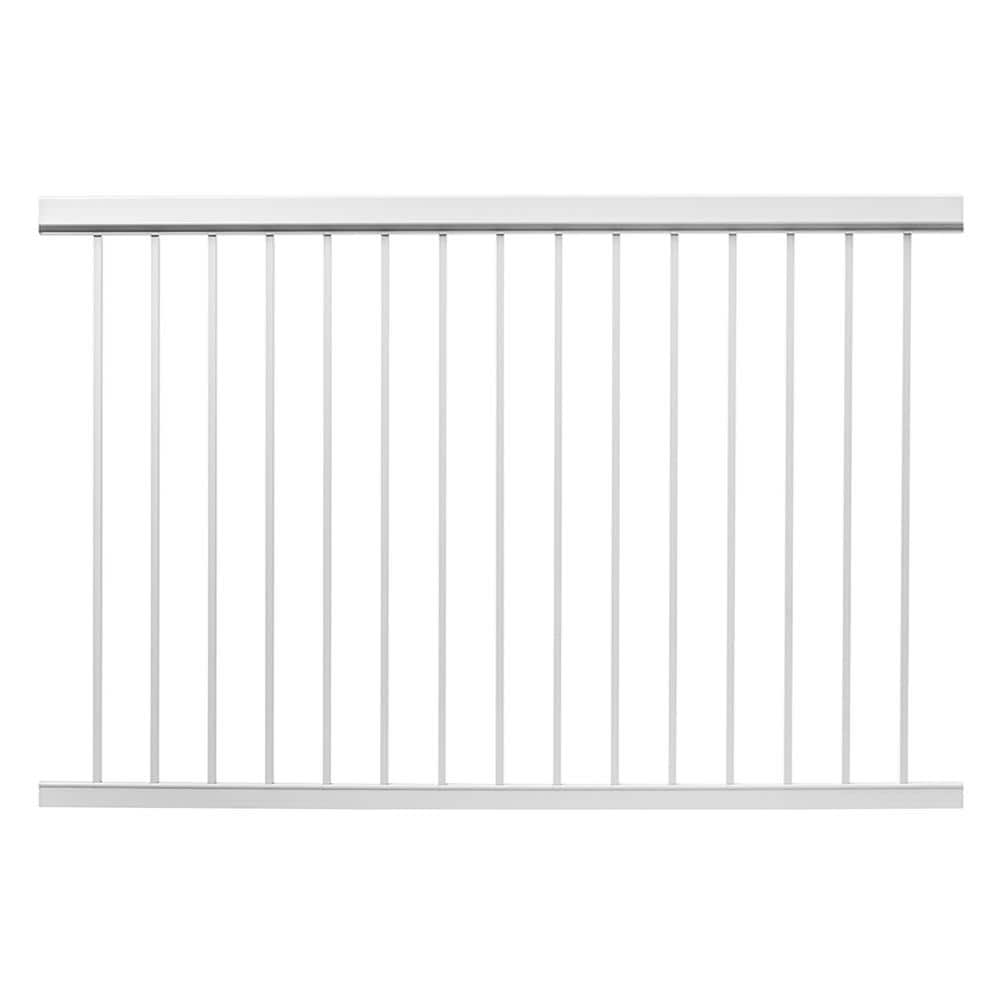 Vista 42 in. H x 72 in. W White Aluminum Level Rail Kit