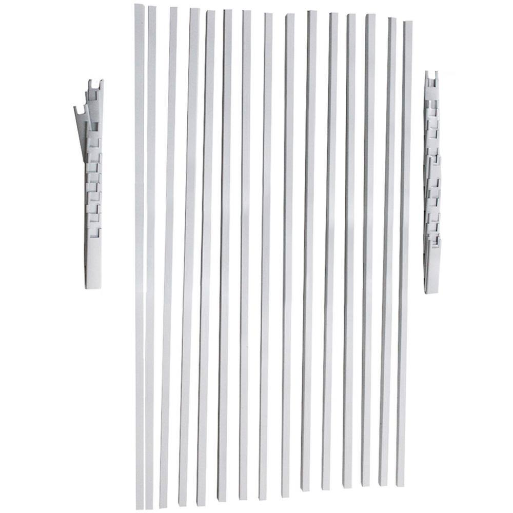 Vista 42 in. H x 72 in. W White Aluminum Level Rail Kit
