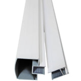 Vista 42 in. H x 72 in. W White Aluminum Level Rail Kit