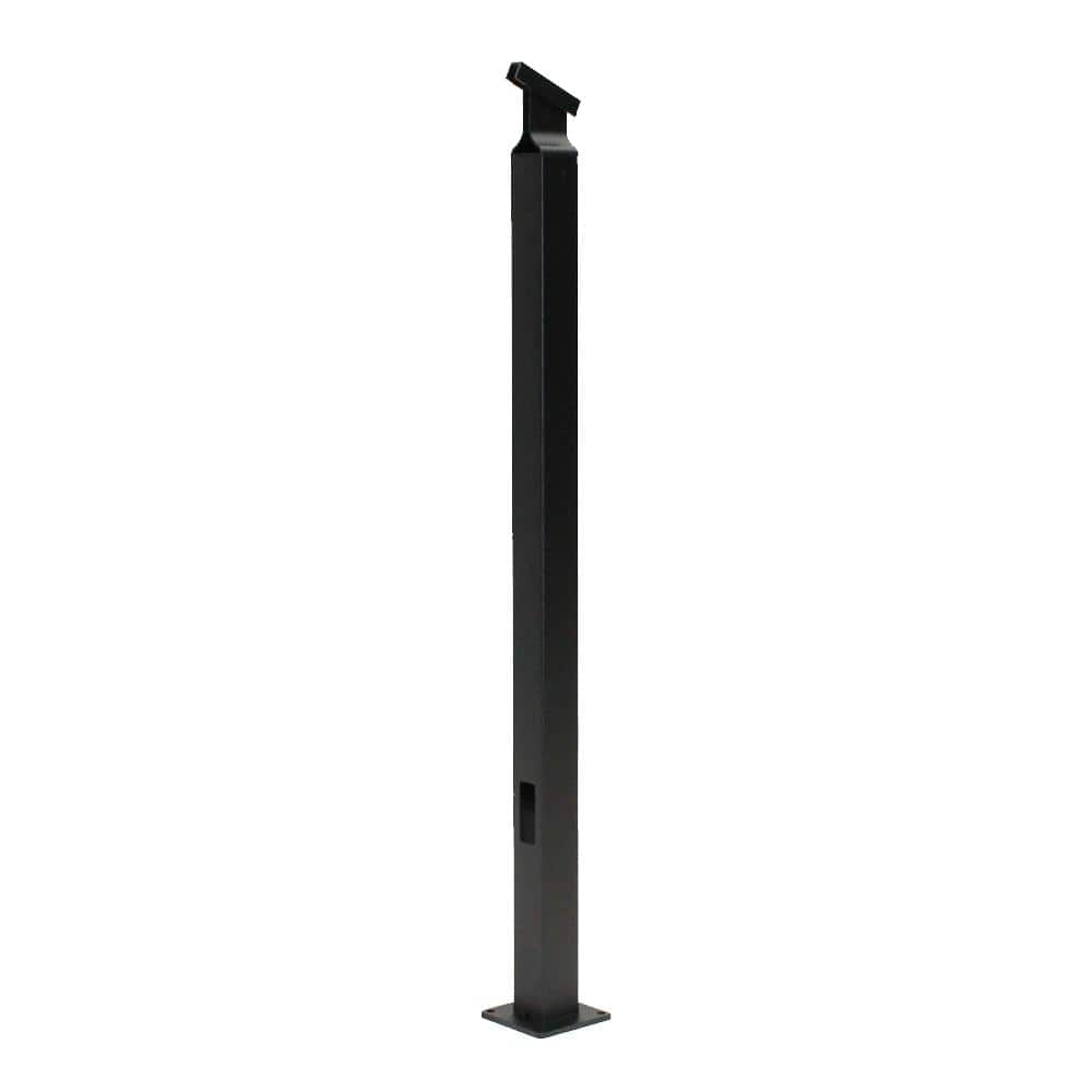 Vista Railing Systems Inc Vista 36 in. H x 2 in. W Black Aluminum Mid Stair Post for Stair Railing Kit