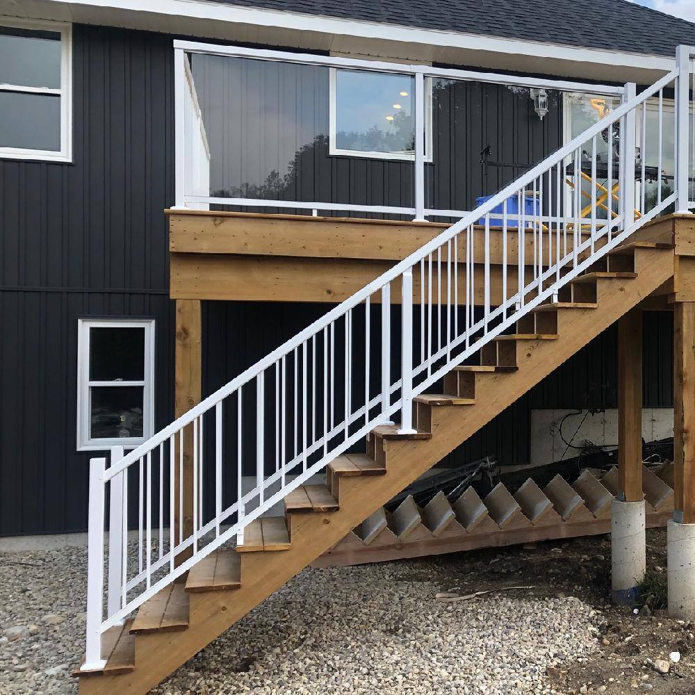 Vista Railing Systems Inc 36 in. x 2.5 in. x 2.5 in. White Aluminum Top Stair Post for Stair Railing Kit