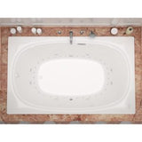 Universal Tubs Peridot 6 ft. Acrylic Rectangular Drop-in Whirlpool & Air Bathtub in White (48 x 78 in)