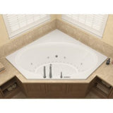 Universal Tubs Mali 5 ft. Corner Drop-in Acrylic Air & Whirlpool Bathtub, White (60 x 60 in.)