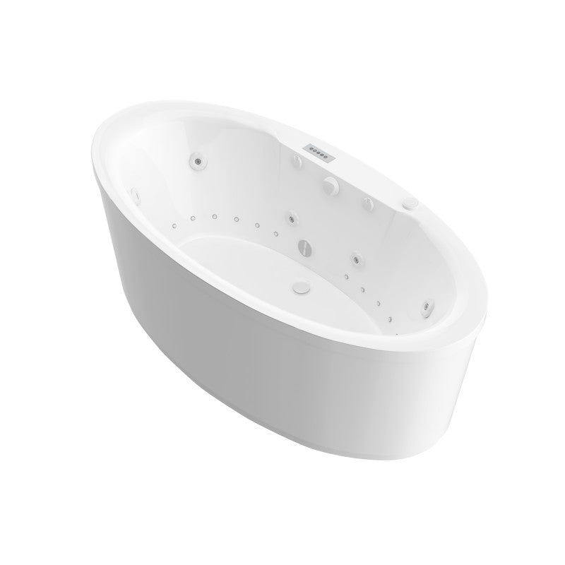 Universal Tubs Sunstone 5.7 ft. Acrylic Flatbottom Air Bath Tub in White