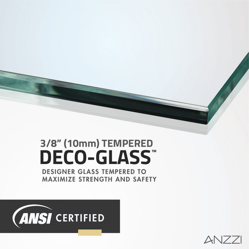 ANZZI Raymore 60 in. x 62 in. Frameless Sliding Bathtub Door in Polished Chrome