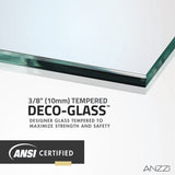 ANZZI Raymore 60 in. x 62 in. Frameless Sliding Bathtub Door in Polished Chrome