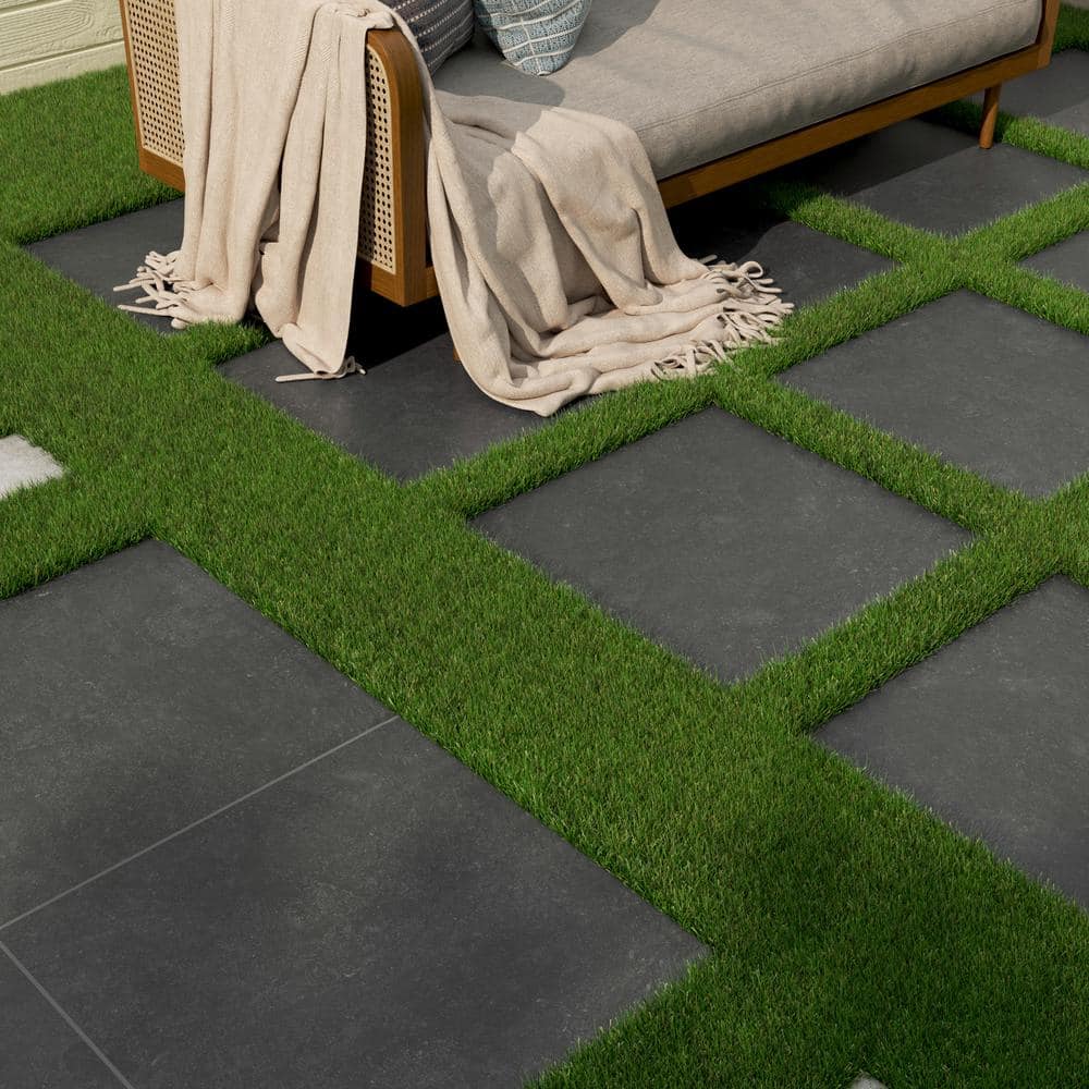 MSI Vulkon Nero 2 cm. x 24 in. x 24 in. Matte Porcelain Paver Tile (8 sq. ft./Case)