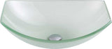 ANZZI Pendant Series Deco-Glass Vessel Sink, Lustrous Frosted, 19.7 x 14.6 x 6.75 in.