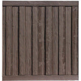 SimTek Ashland 6 ft. x 6 ft. Dark/Walnut Brown Composite Privacy Fence Panel