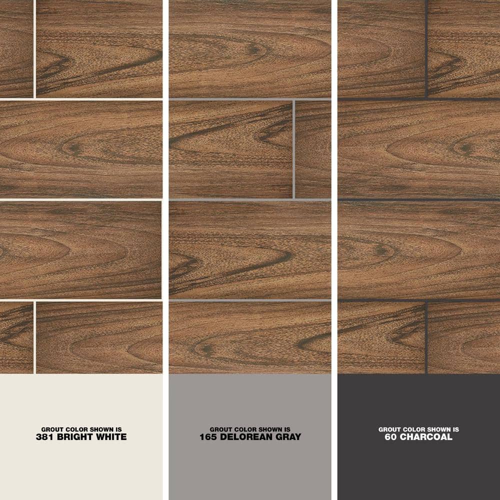 Daltile Baker Wood 6 in. x 24 in. Walnut Glazed Porcelain Floor and Wall Tile (14.55 sq. ft./Case)
