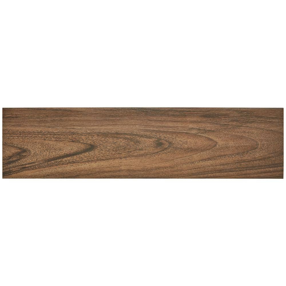 Baker Wood Walnut 6 in. x 24 in. Glazed Porcelain Floor and Wall Tile (392.85 sq. ft./Pallet)