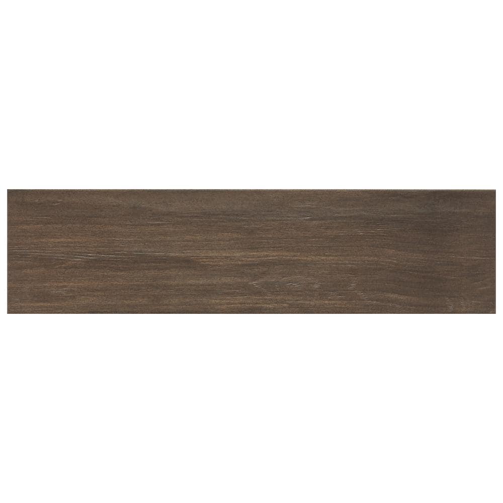 Daltile Brentwood Walnut 6 in. x 24 in. Glazed Porcelain Floor and Wall Tile (14.55 sq. ft. per case)