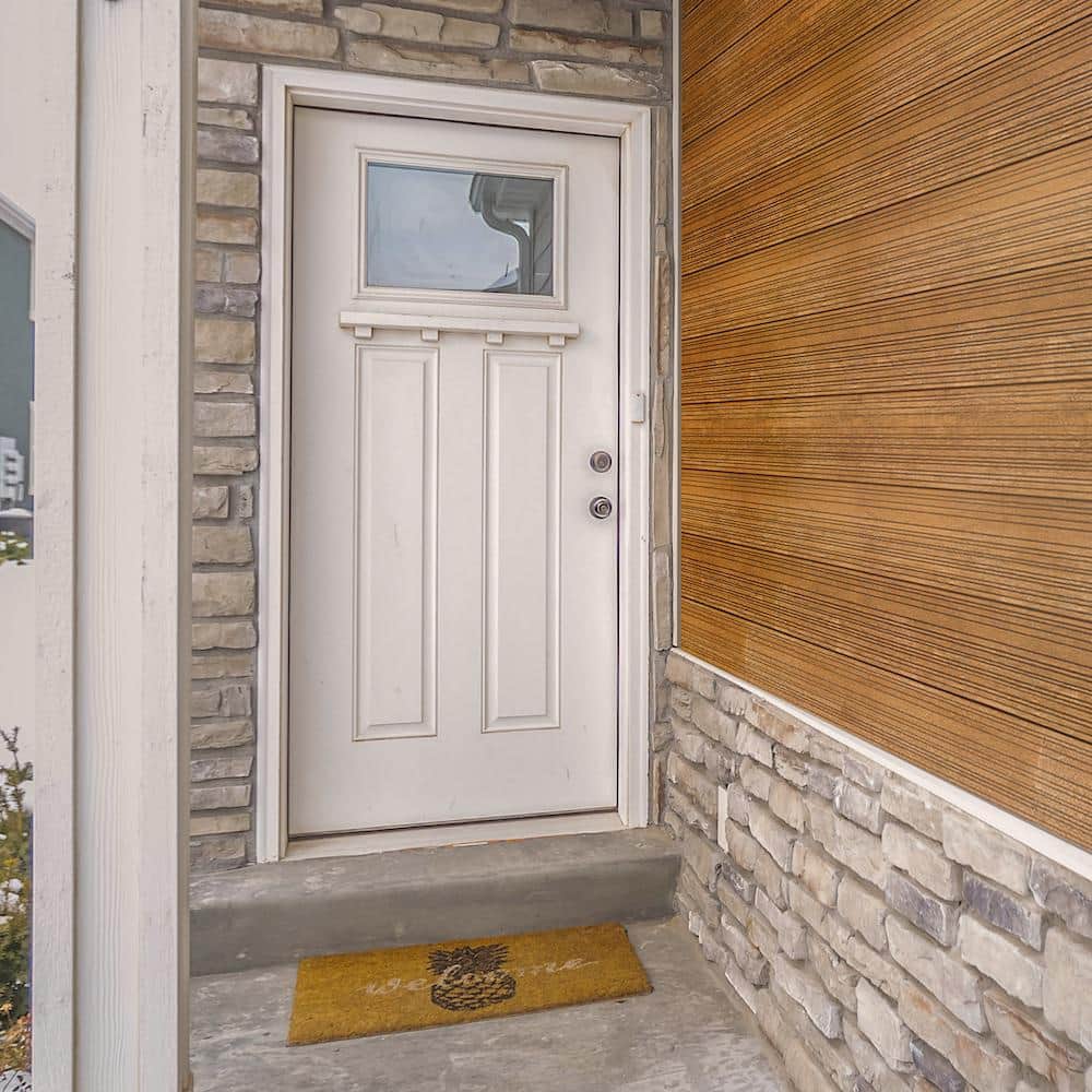Thermally Modified 0.63 in. x 6 in. Grooved Design Siding Wood Board Deck Tile in Brown Color (1-Each)
