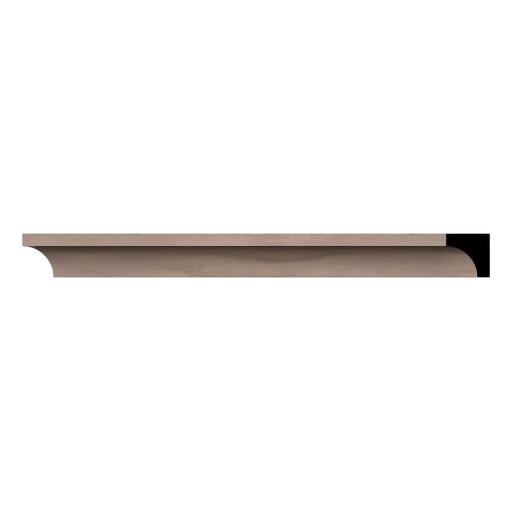 Ekena Millwork WM100 0.69 in. D x 0.69 in. W x 96 in. L Wood Walnut Crown Moulding
