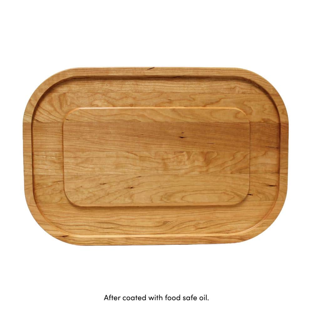 Walnut Hollow 12 in. x 18 in. Oval Cherry Serving Board