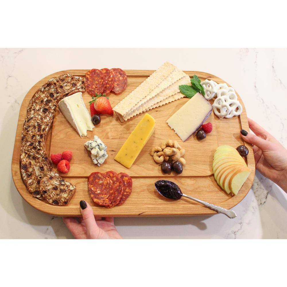 Walnut Hollow 12 in. x 18 in. Oval Cherry Serving Board