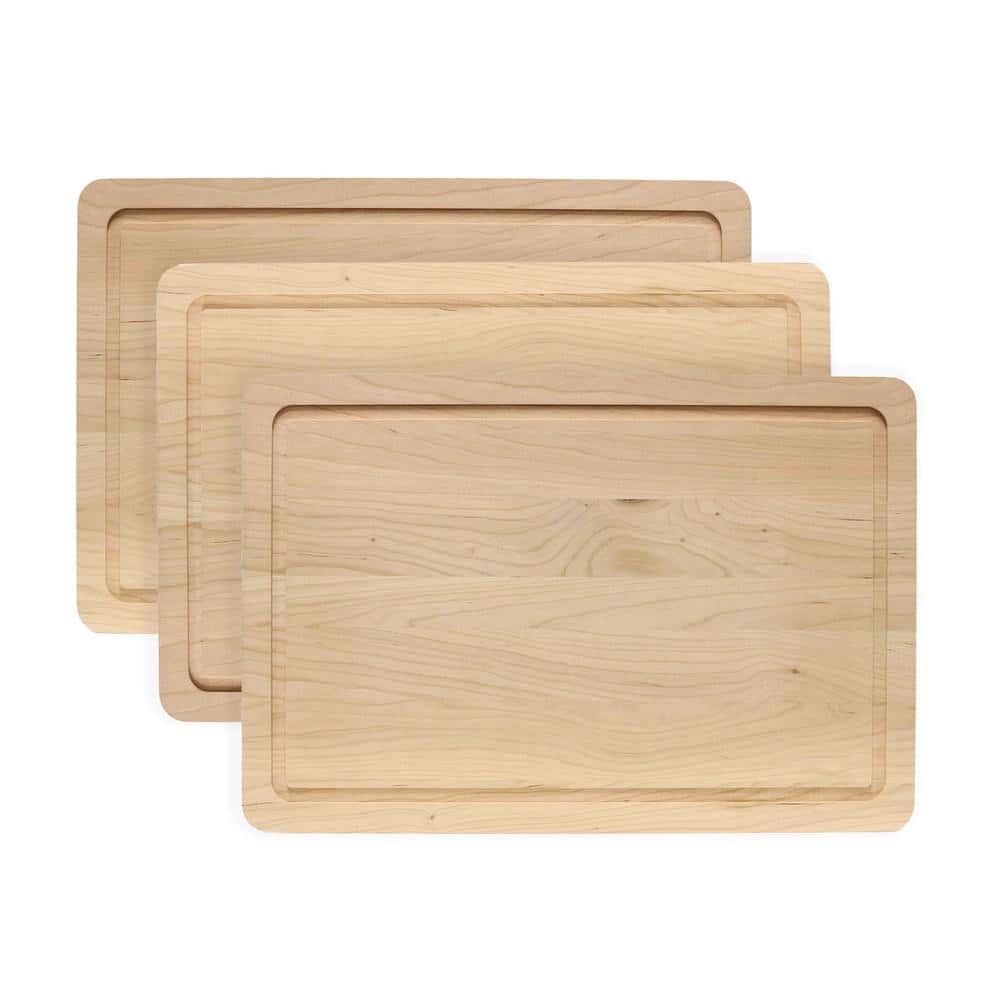 Walnut Hollow 12 in. x 18 in. Cherry Serving Board (3-Pack)