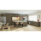 J COLLECTION Medora Textured 36 in. W x 34.5 in. H x 24 in. D in Slab Walnut Assembled Base Kitchen Cabinet with 2 Drawers