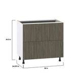 J COLLECTION Medora Textured Slab Assembled Base Cooktop Kitchen Cabinet with 3 Drawers (36 in. W x 34.5 in. H x 24 in. D)