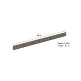 J COLLECTION Medora 61.5 in. W x 34.5 in. H x 24 in. D Textured Slab Walnut Simple Desk Bundle