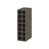 J COLLECTION Medora textured 9 in. W x 30 in. H x 14 in. D in Slab Walnut Wall Kitchen Cabinet Wine Rack