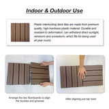 WRIGHTMASTER 0.98 ft. x 0.98 ft. Wood and Plastic Composite Deck Tile Interlocking in Walnut Light Wood Grain (19 sq. ft. Per Box)