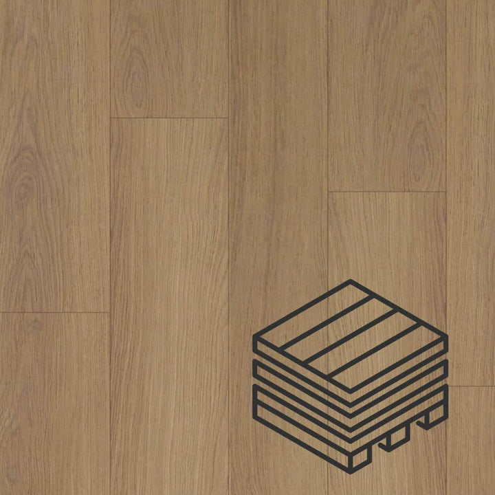 Dekorman Proteco+ Walnut Oak EIR 12mm T x 6.41 in. W Uniclic HDF AC4 Waterproof Laminate Wood Flooring (848 sq. ft./pallet)