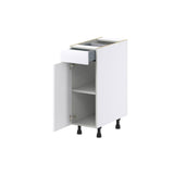 J COLLECTION Wallace Painted Shaker 12 in. W x 34.5 in. H x 24 in. D Warm White Assembled Base Kitchen Cabinet with a Drawer