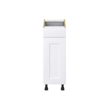J COLLECTION Wallace Painted Shaker 12 in. W x 34.5 in. H x 24 in. D Warm White Assembled Base Kitchen Cabinet with a Drawer