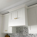 J COLLECTION Wallace Painted Warm White Shaker Assembled Shallow Base Kitchen Cabinet with Door (24 in. W x 34.5 in. H x 14 in. D)