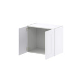J COLLECTION Wallace Painted Warm White Shaker Assembled Wall Kitchen Cabinet with Full Height Doors (24 in. W x 20 in. H x 14 in. D)