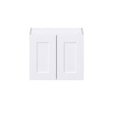 J COLLECTION Wallace Painted Warm White Shaker Assembled Wall Kitchen Cabinet with Full Height Doors (24 in. W x 20 in. H x 14 in. D)
