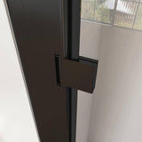waterpar 30 to 32 in. W x 72 in. H Pivot Swing Frameless Shower Door in Black with Clear Glass