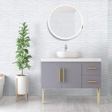 MSI Dymo Wavy White Glossy 12 in. x 24 in. Ceramic Wall Tile (16 sq. ft./Case)