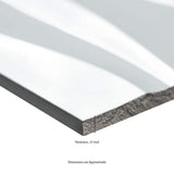 MSI Dymo Wavy White Glossy 12 in. x 24 in. Ceramic Wall Tile (16 sq. ft./Case)