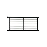 Weatherables Cornell 36 in. H x 72 in. W Textured Black and Silver Horizontal Aluminum Rod Straight Railing Kit