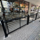 Weatherables Cornell 36 in. H x 72 in. W Textured Black and Silver Horizontal Aluminum Rod Straight Railing Kit