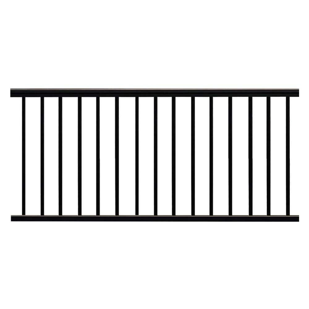 Weatherables Arlington 42 in. H x 72 in. W Textured Black Aluminum Railing Kit
