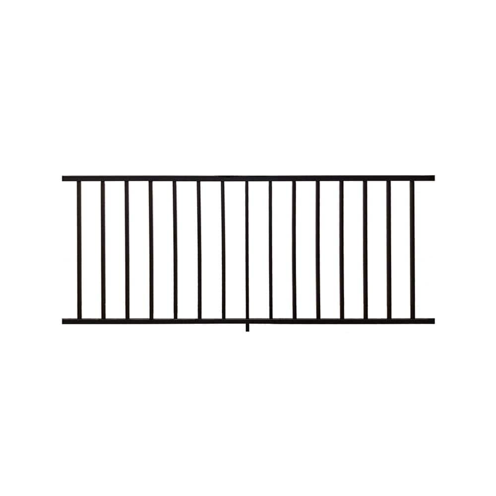Weatherables Stanford 36 in. H x 72 in. W Textured Black Aluminum Railing Kit
