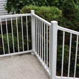 Weatherables Stanford 42 in. H x 96 in. W Textured White Aluminum Railing Kit