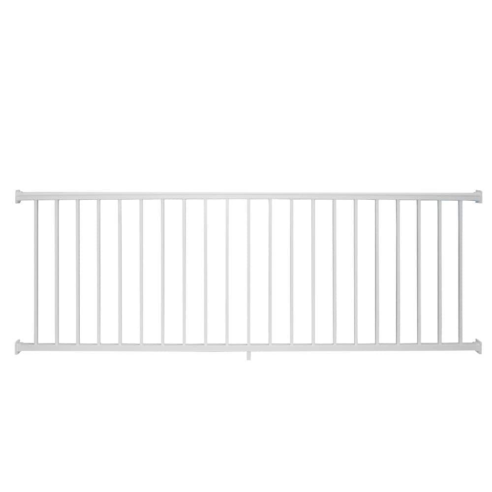 Weatherables Stanford 42 in. H x 96 in. W Textured White Aluminum Railing Kit