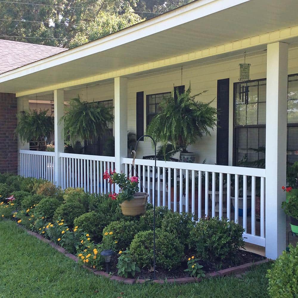 Weatherables Naples 3 ft. H x 4 ft. W White Vinyl Railing Kit