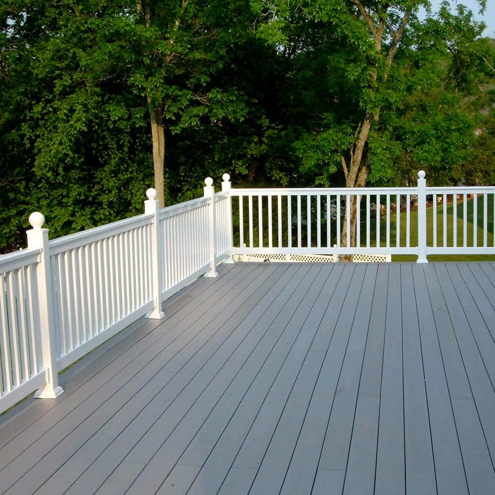 Weatherables Riviera 3 ft. H x 4 ft. W White Vinyl Railing Kit