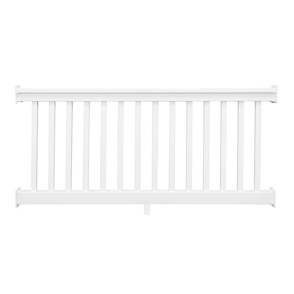 Weatherables Riviera 3 ft. H x 4 ft. W White Vinyl Railing Kit