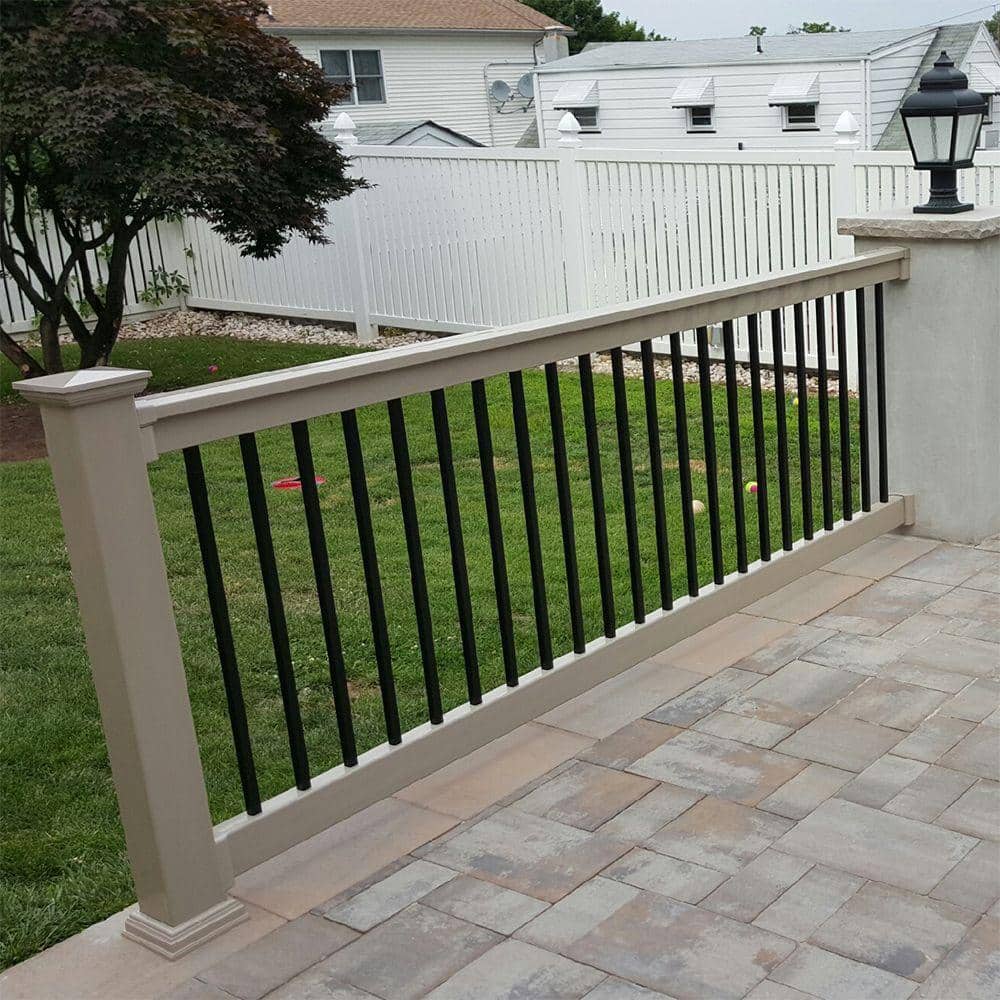 Weatherables Bellaire 3 ft. H x 4 ft. W Khaki Vinyl Railing Kit