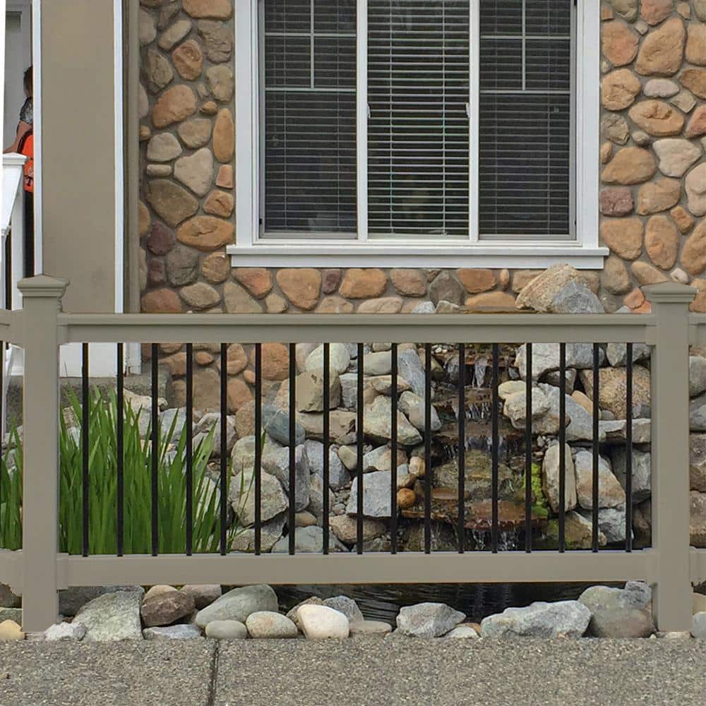 Weatherables Bellaire 3 ft. H x 4 ft. W Khaki Vinyl Railing Kit