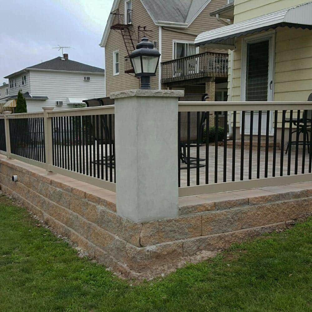 Weatherables Bellaire 3 ft. H x 4 ft. W Khaki Vinyl Railing Kit